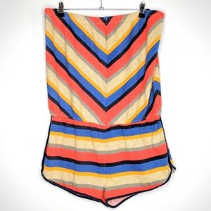 Delia's Romper Retro Tube Top Shorts Jumpsuit
